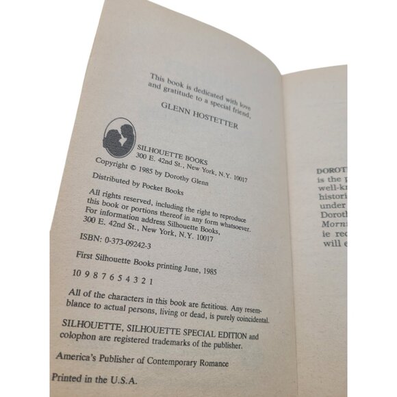 Vintage Romance Paperback Sunshine Every Morning Dorothy Glenn Silhouette #242 - Picture 5 of 13